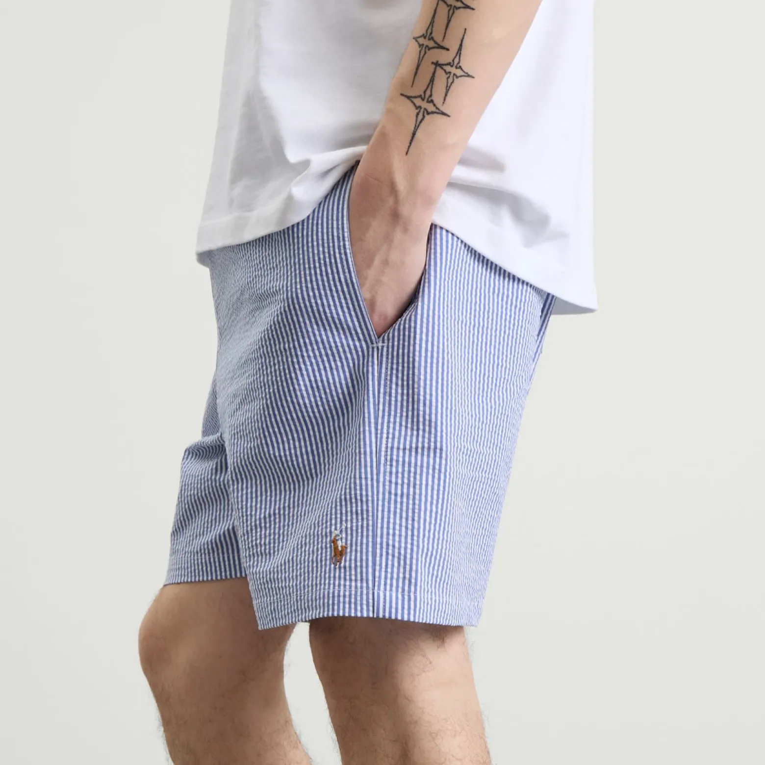 Polo Ralph Lauren Seersucker Stripe Traveler Swim Shorts