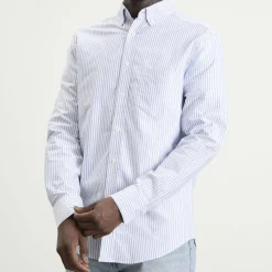 Portuguese Flannel Belavista Stripe Button Down Oxford Shirt