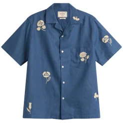 Portuguese Flannel Embroidery Nature Ramie Vacation Shirt