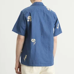 Portuguese Flannel Embroidery Nature Ramie Vacation Shirt