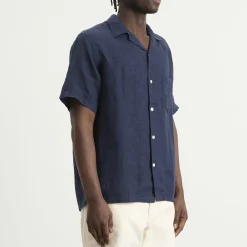 Portuguese Flannel Linen Camp Collar Vacation Shirt