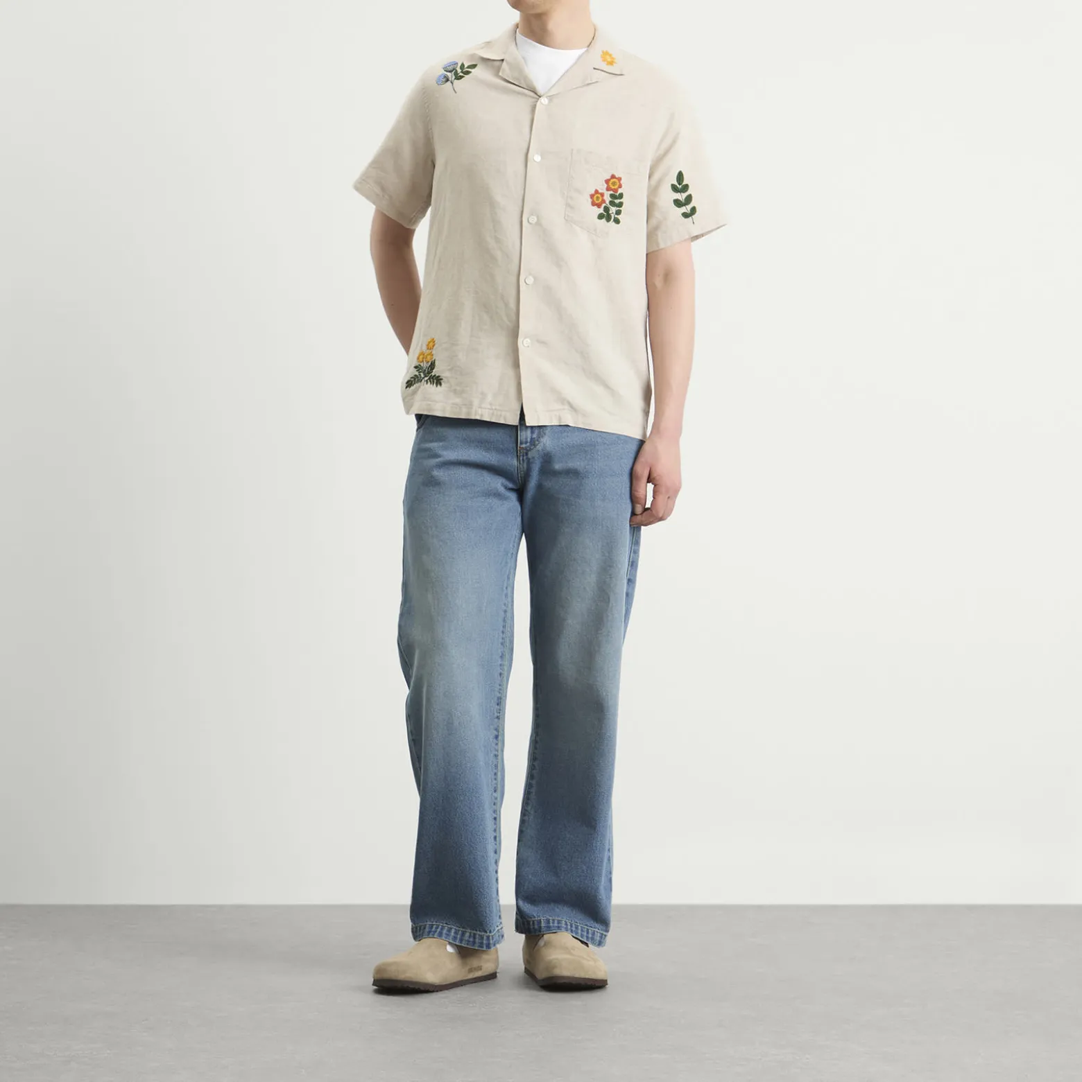 Portuguese Flannel Spring Embroidery Vacation Shirt