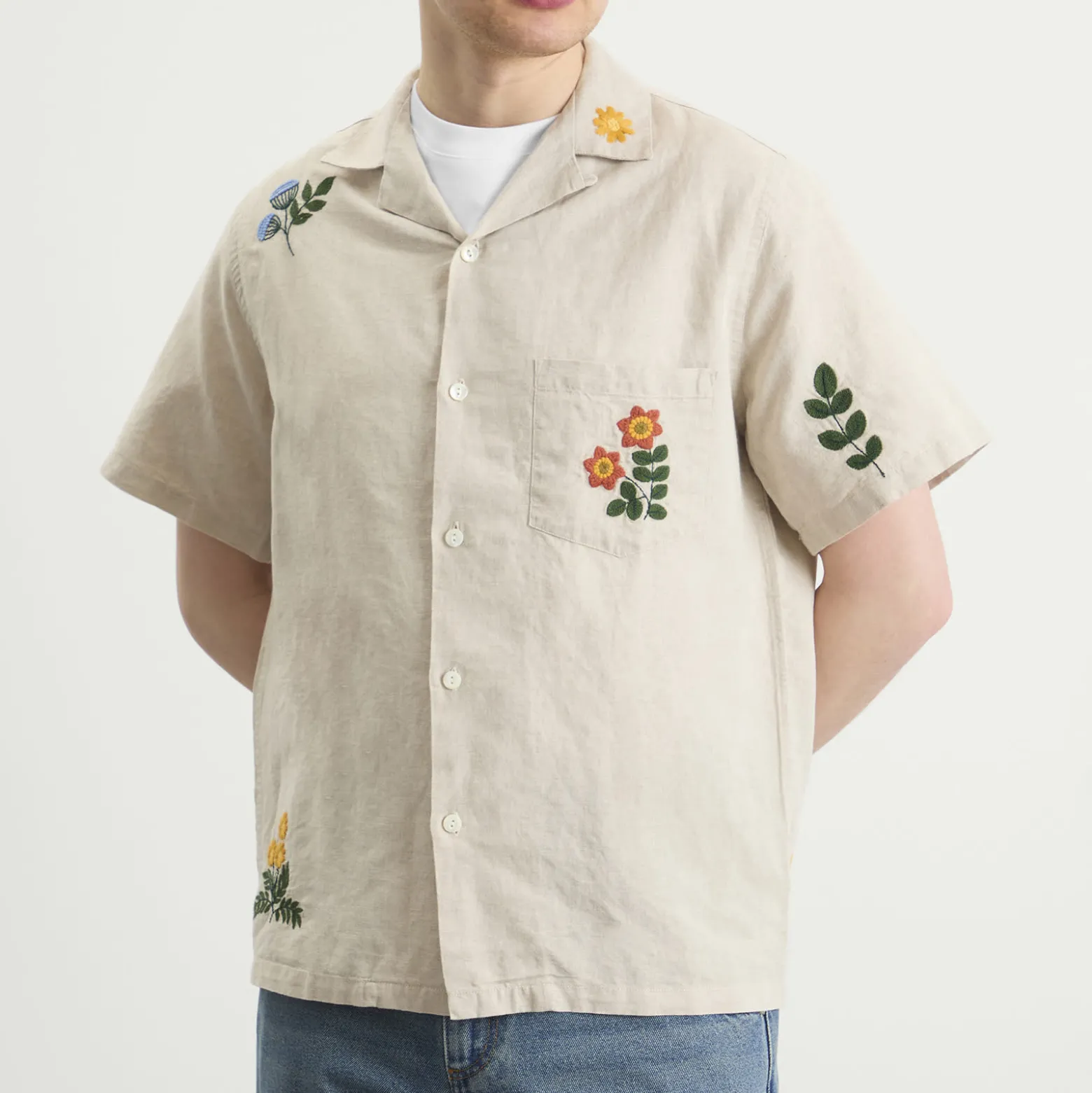 Portuguese Flannel Spring Embroidery Vacation Shirt