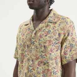Portuguese Flannel Tapestry Flowers Vacation Shirt