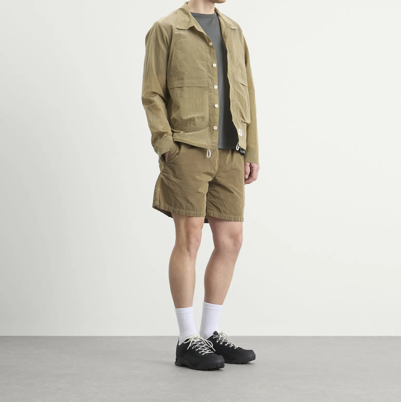 Ranra Epitome Shiny Nylon Overshirt