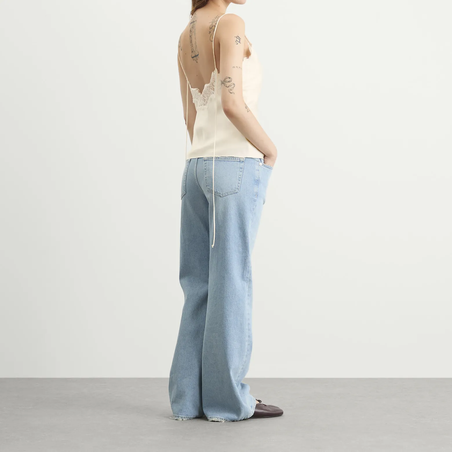 Róhe Lace Silk Camisole