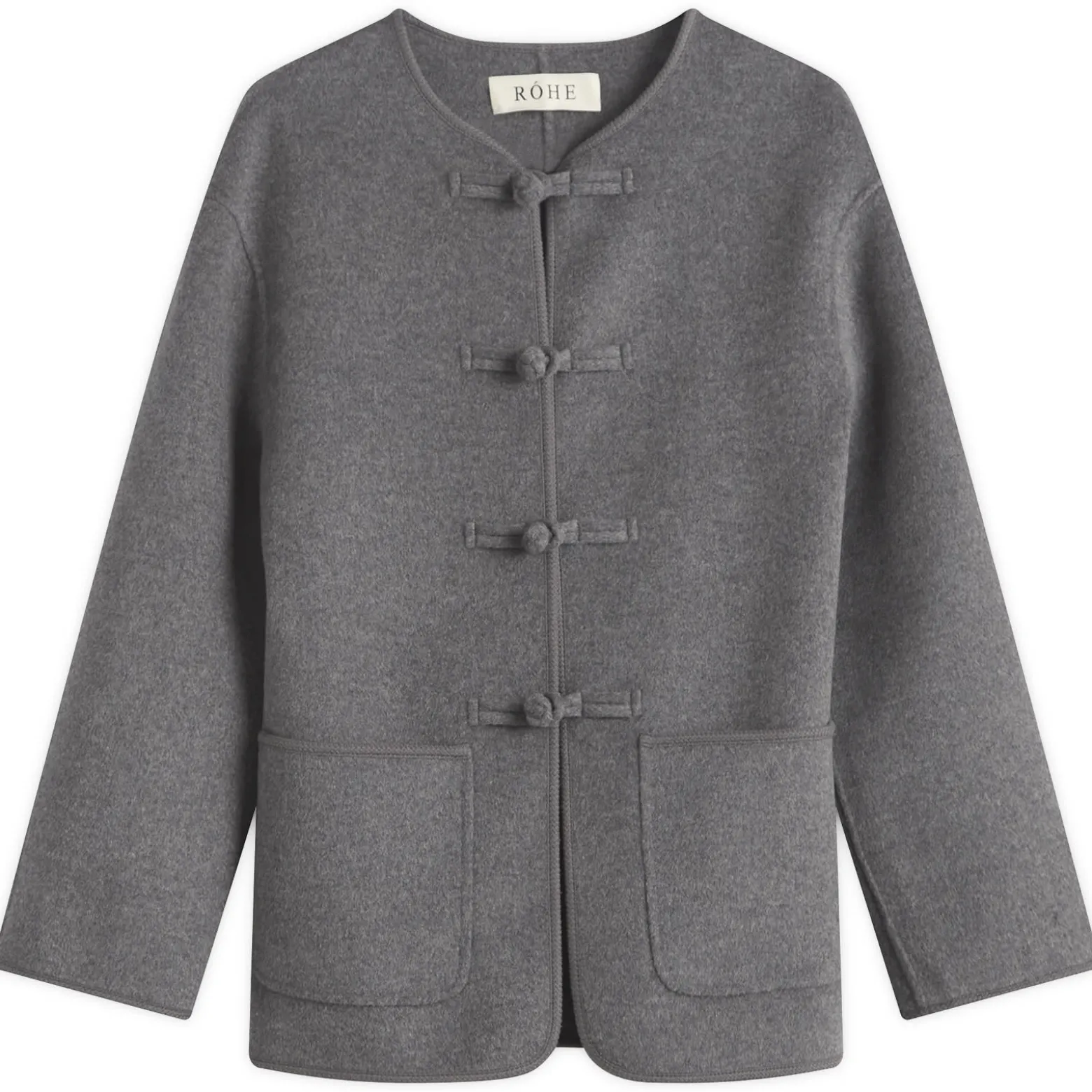 Róhe Mandarin Closure Double-Faced Jacket