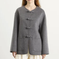 Róhe Mandarin Closure Double-Faced Jacket