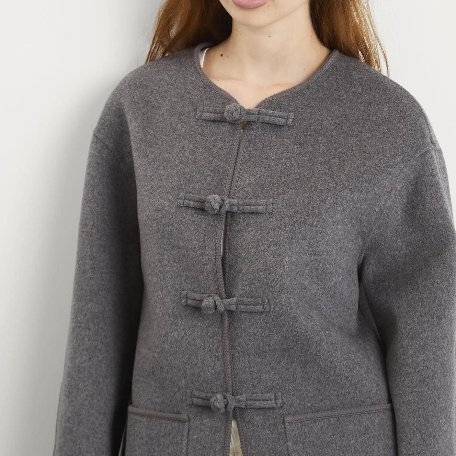 Róhe Mandarin Closure Double-Faced Jacket