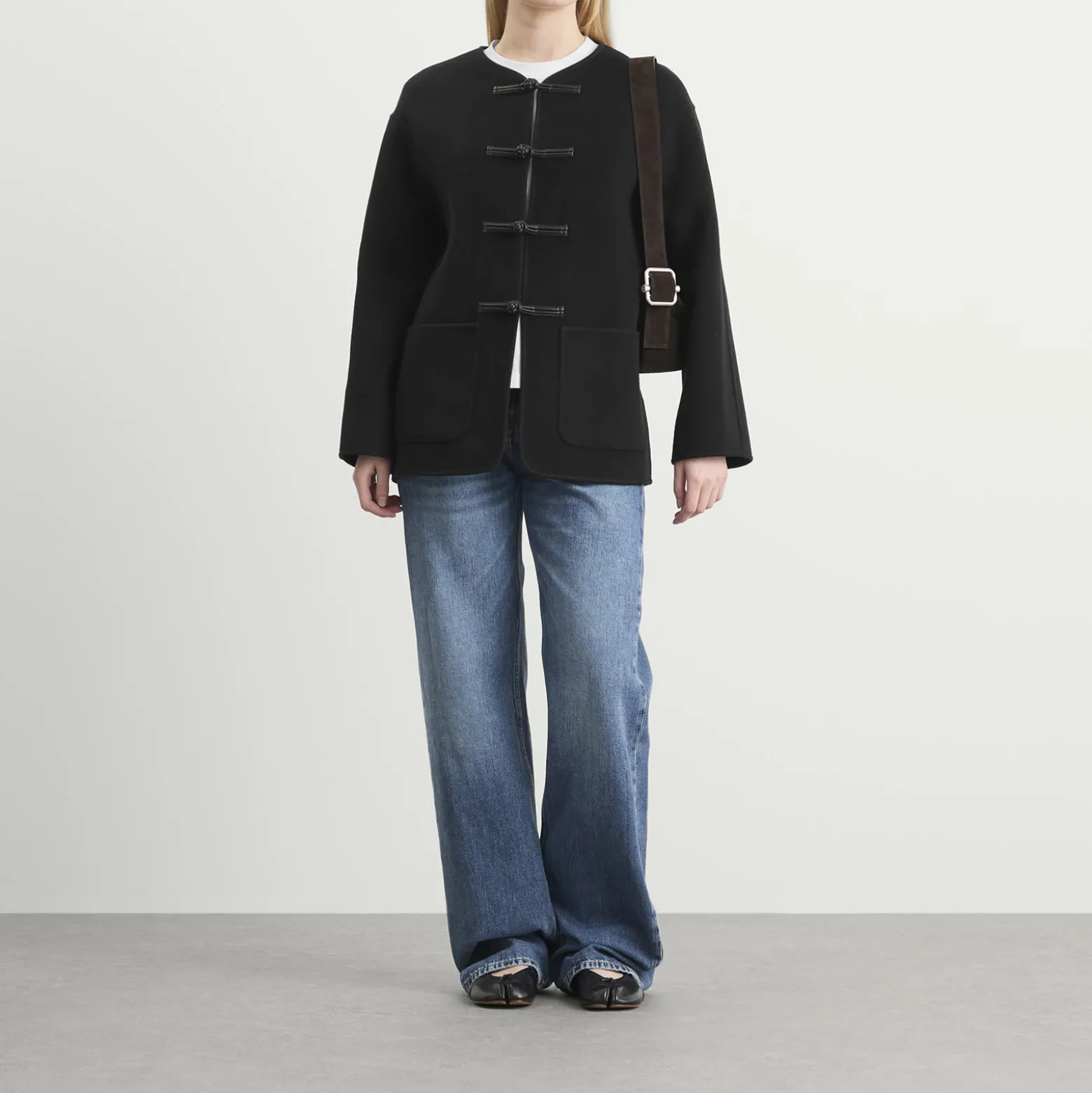 Róhe Mandarin Double-Faced Wool Jacket