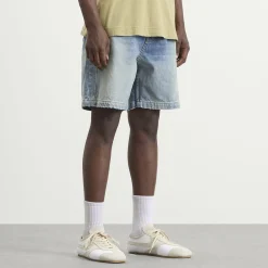 Rhude Boxy Traxedo Denim Shorts