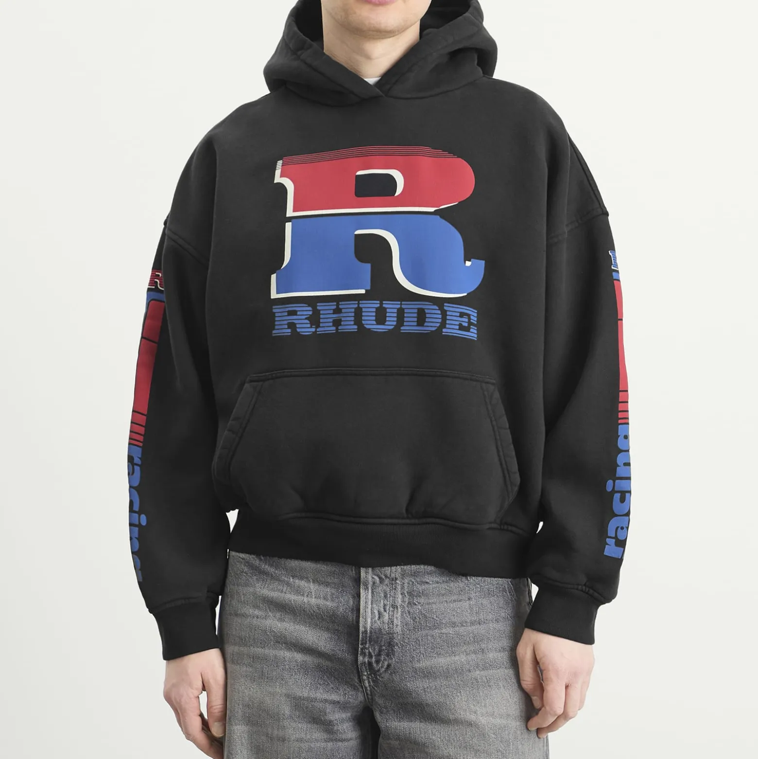 Rhude Split Petrol Logo Hoodie