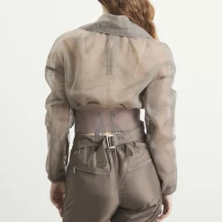 Rick Owens Dracucollar Cropped Bomber Jacket