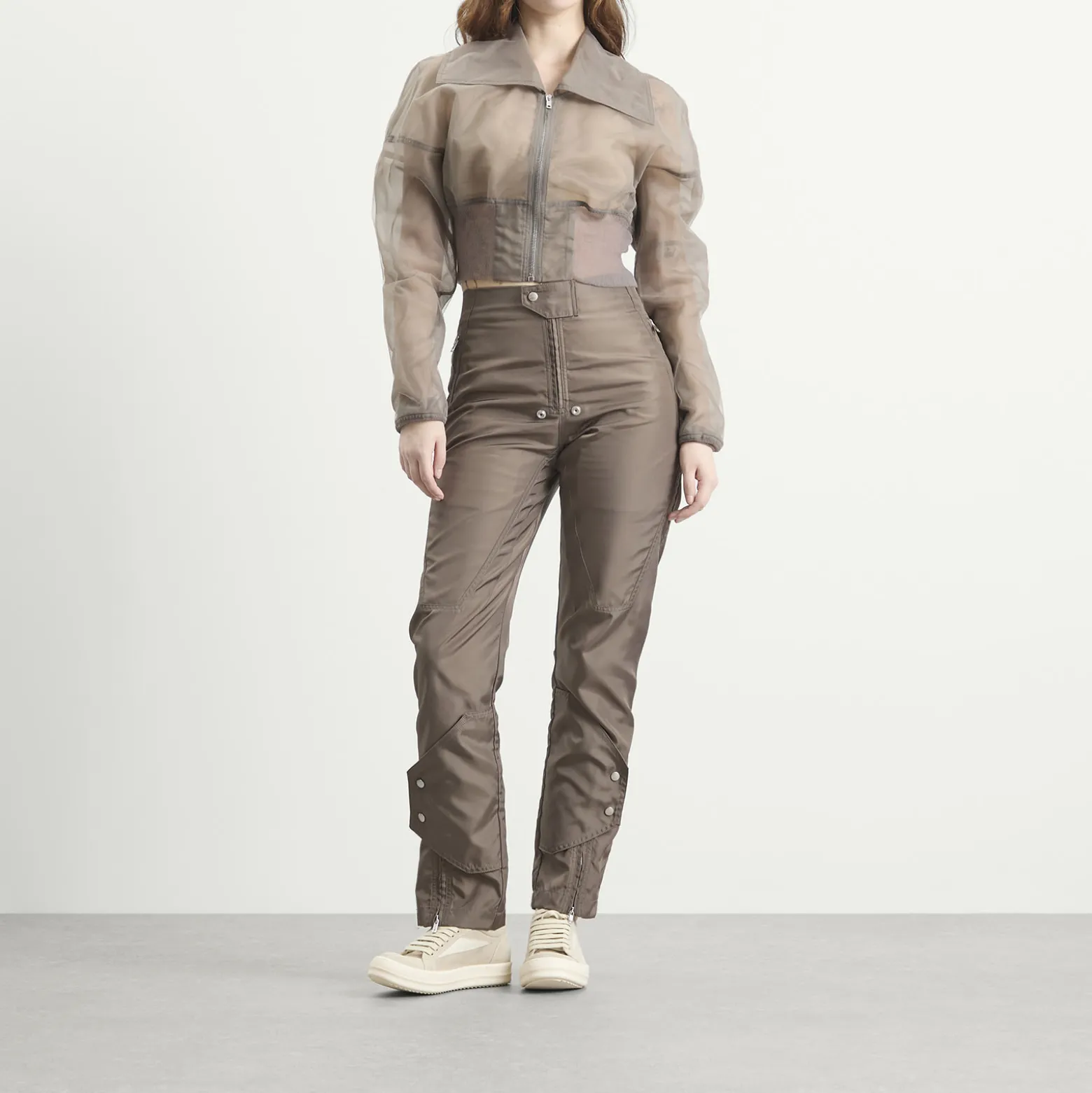 Rick Owens Dracucollar Cropped Bomber Jacket
