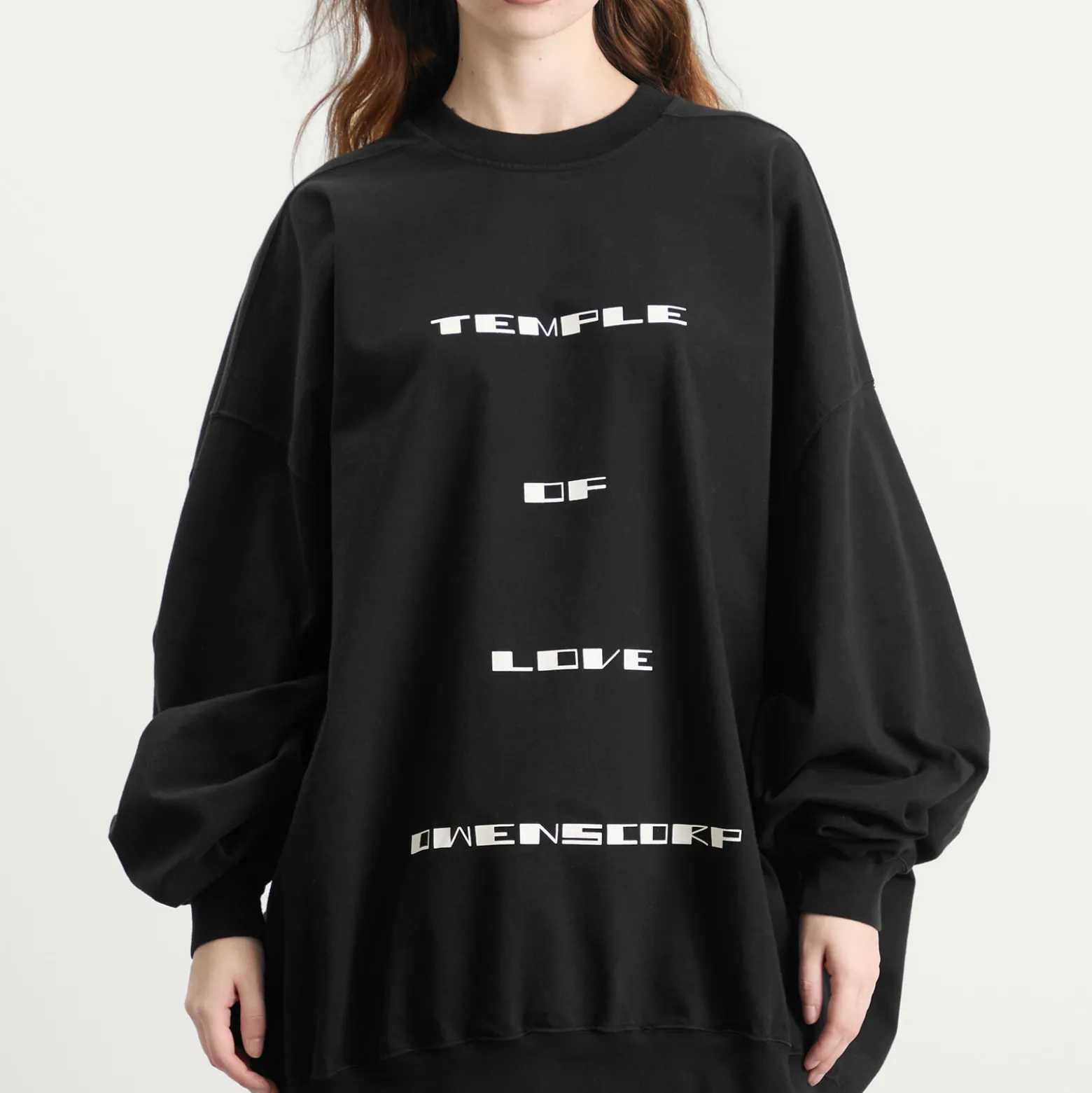 Rick Owens DRKSHDW Temple Of Love Hun Crewneck Sweater