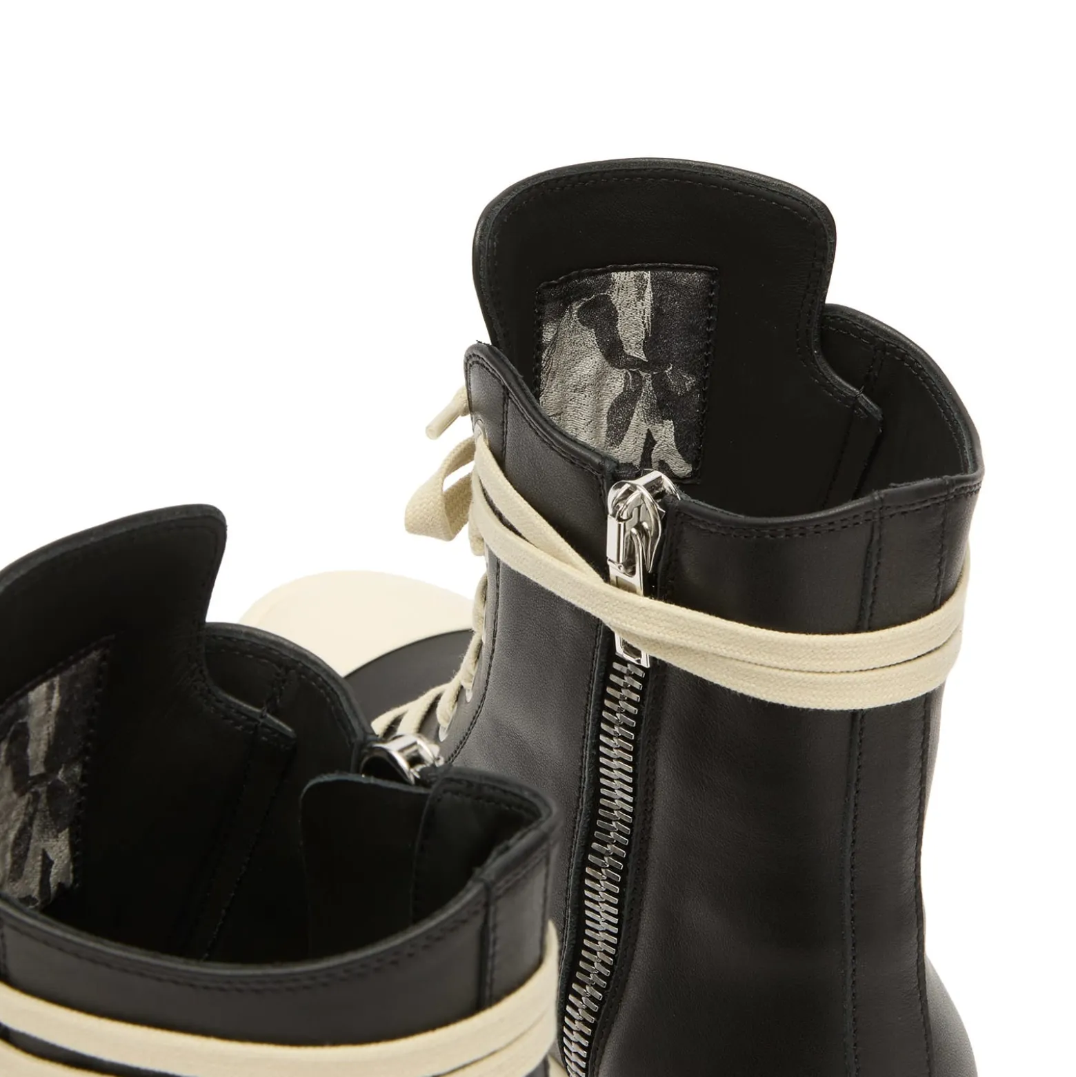 Rick Owens High Top Lace Up Sneakers