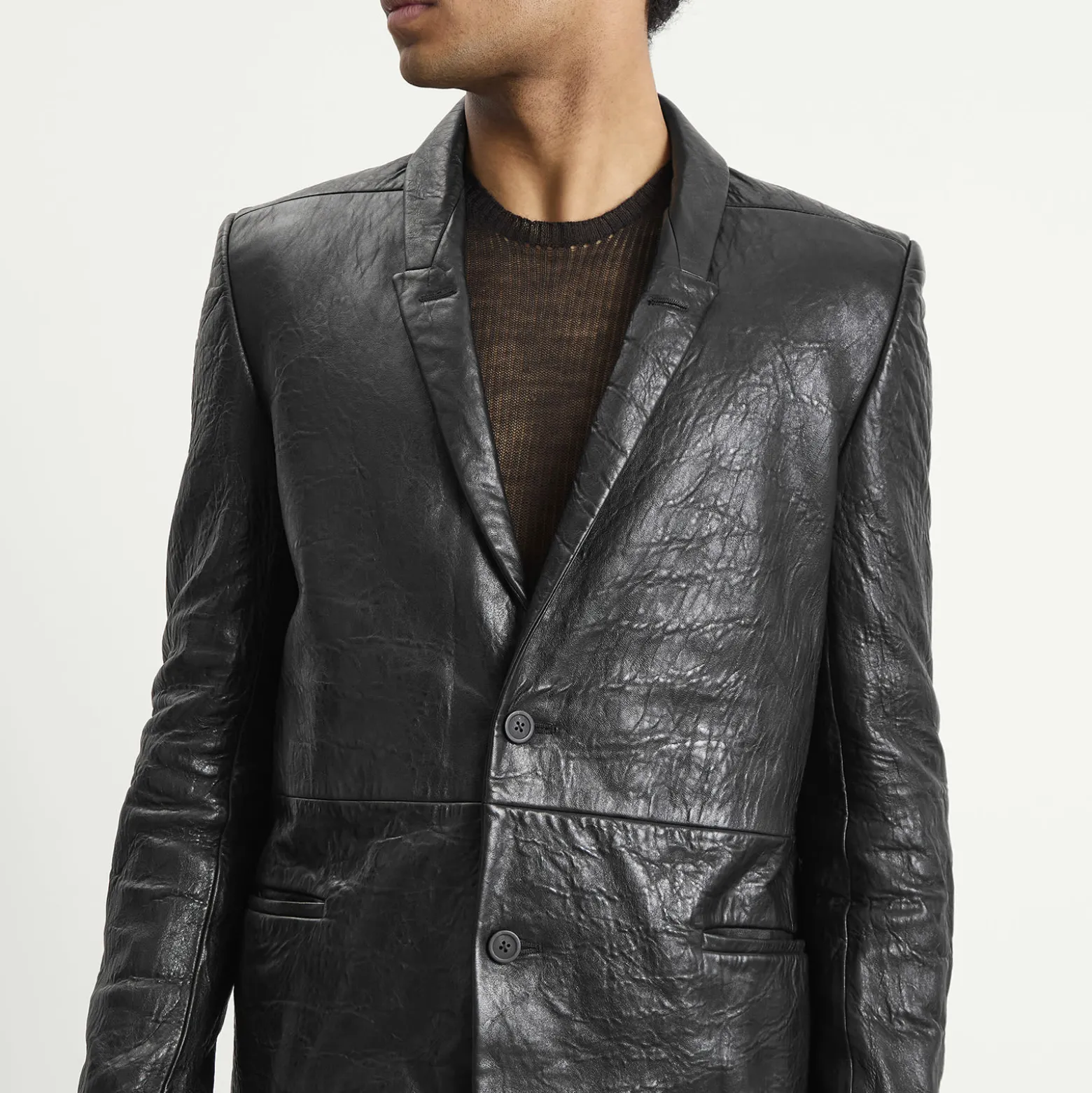Rick Owens Leather Blazer