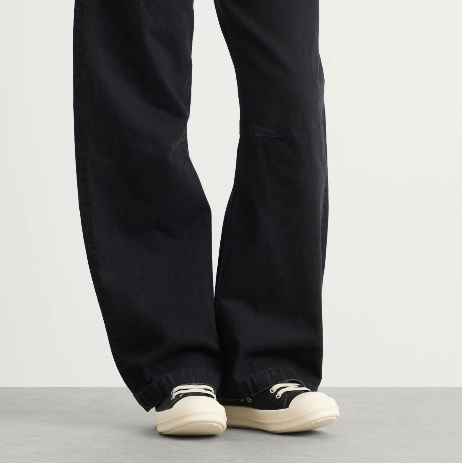 Rick Owens Leather Low Sneakers