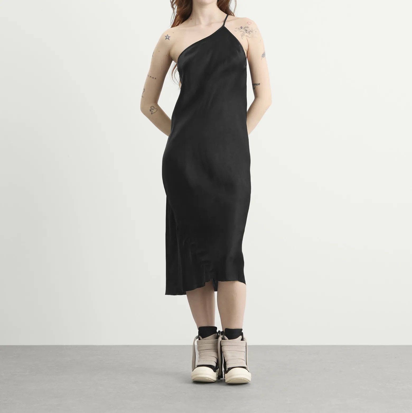 Rick Owens One Shoulder Slip Dress