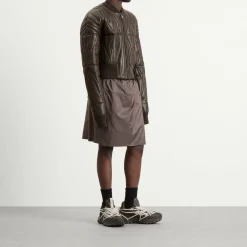 Rick Owens x Moncler Geocamo Cropped Leather Jacket