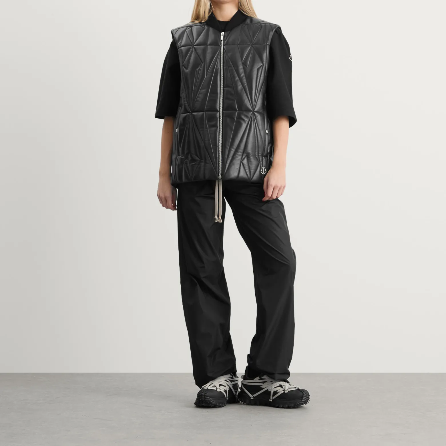 Rick Owens x Moncler Geocamo Flight Leather Vest