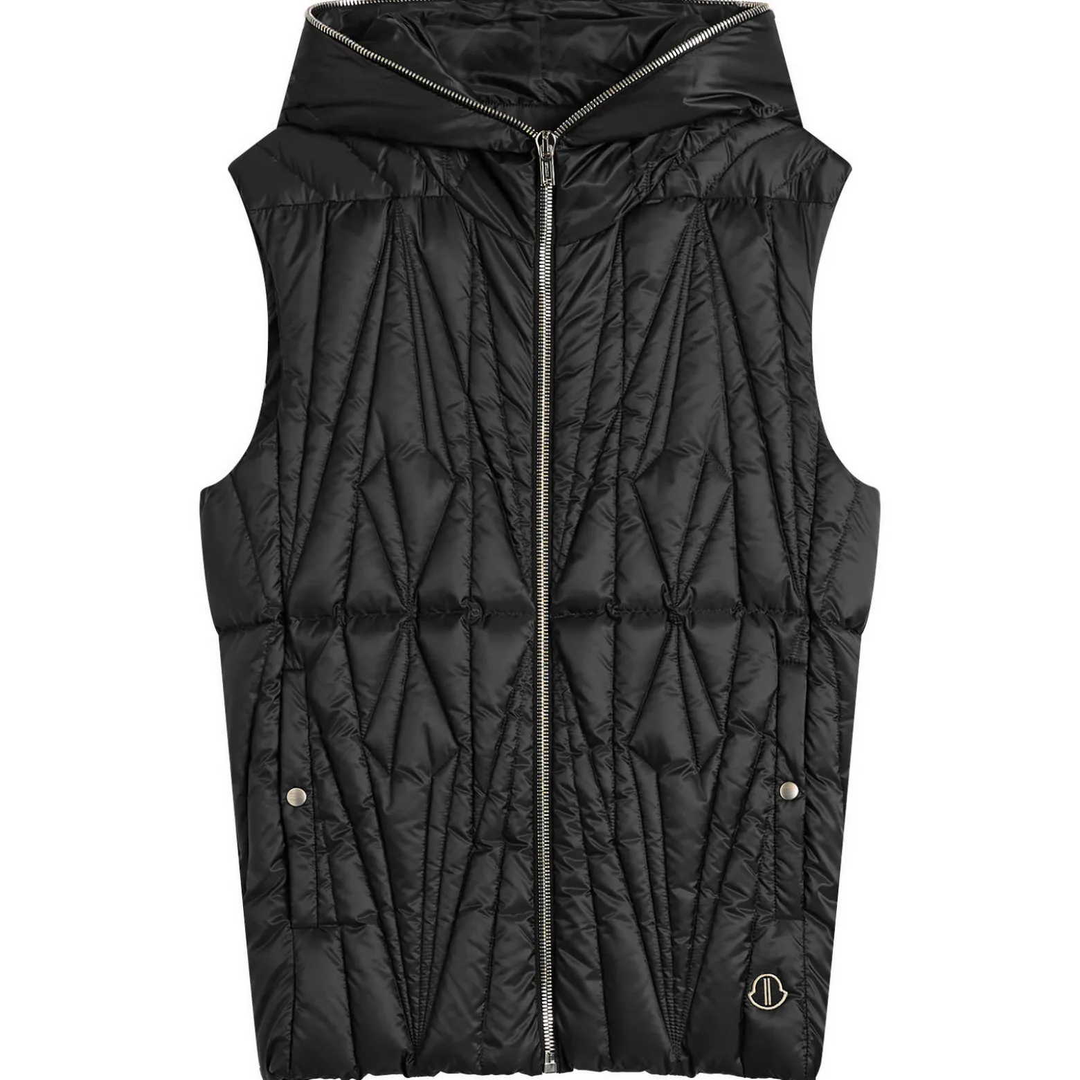 Rick Owens x Moncler Geocamo Flight Ziplock Hooded Vest