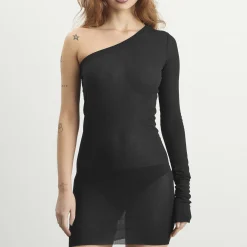 Rick Owens Ziggy One Shoulder Mini Dress