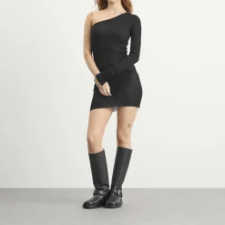 Rick Owens Ziggy One Shoulder Mini Dress