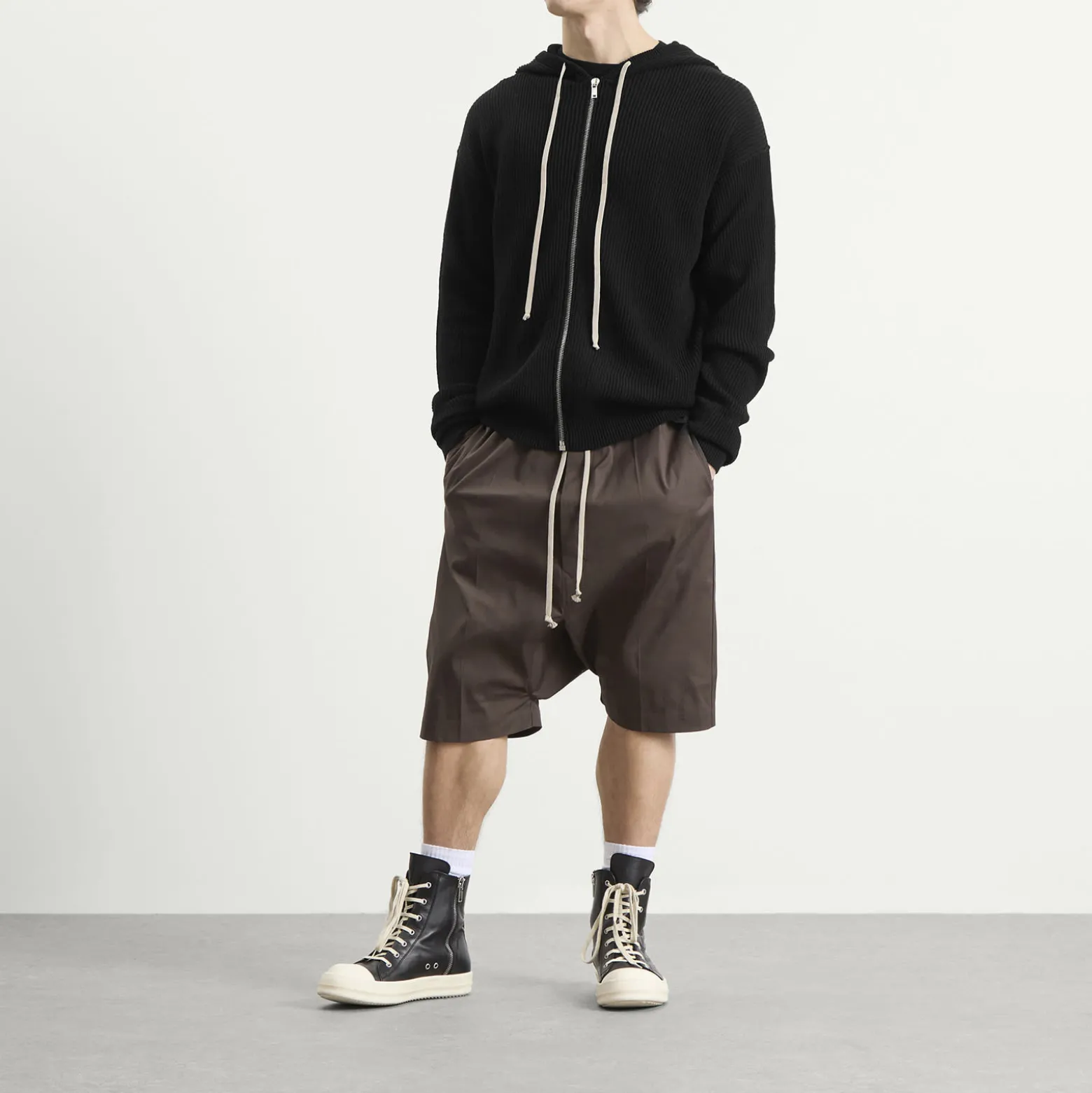 Rick Owens Zip Knitted Hoodie