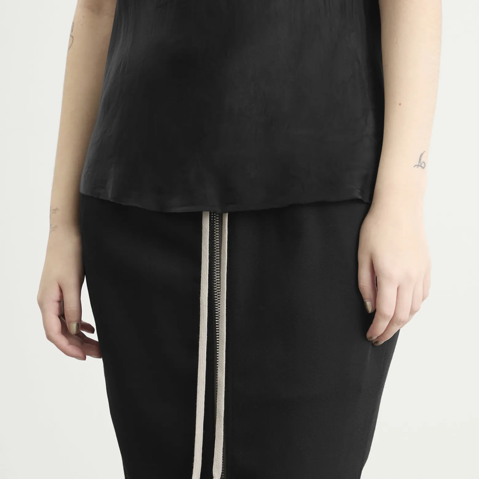 Rick Owens Zipped Short Pillar Skirt