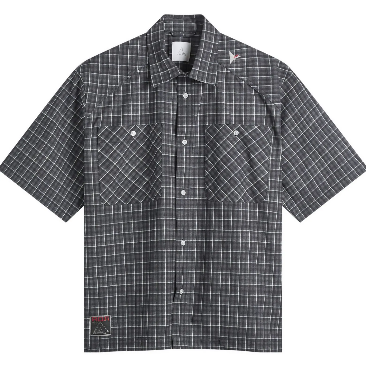 ROA Aair Floweave Printed Check Short Sleeve Shirt