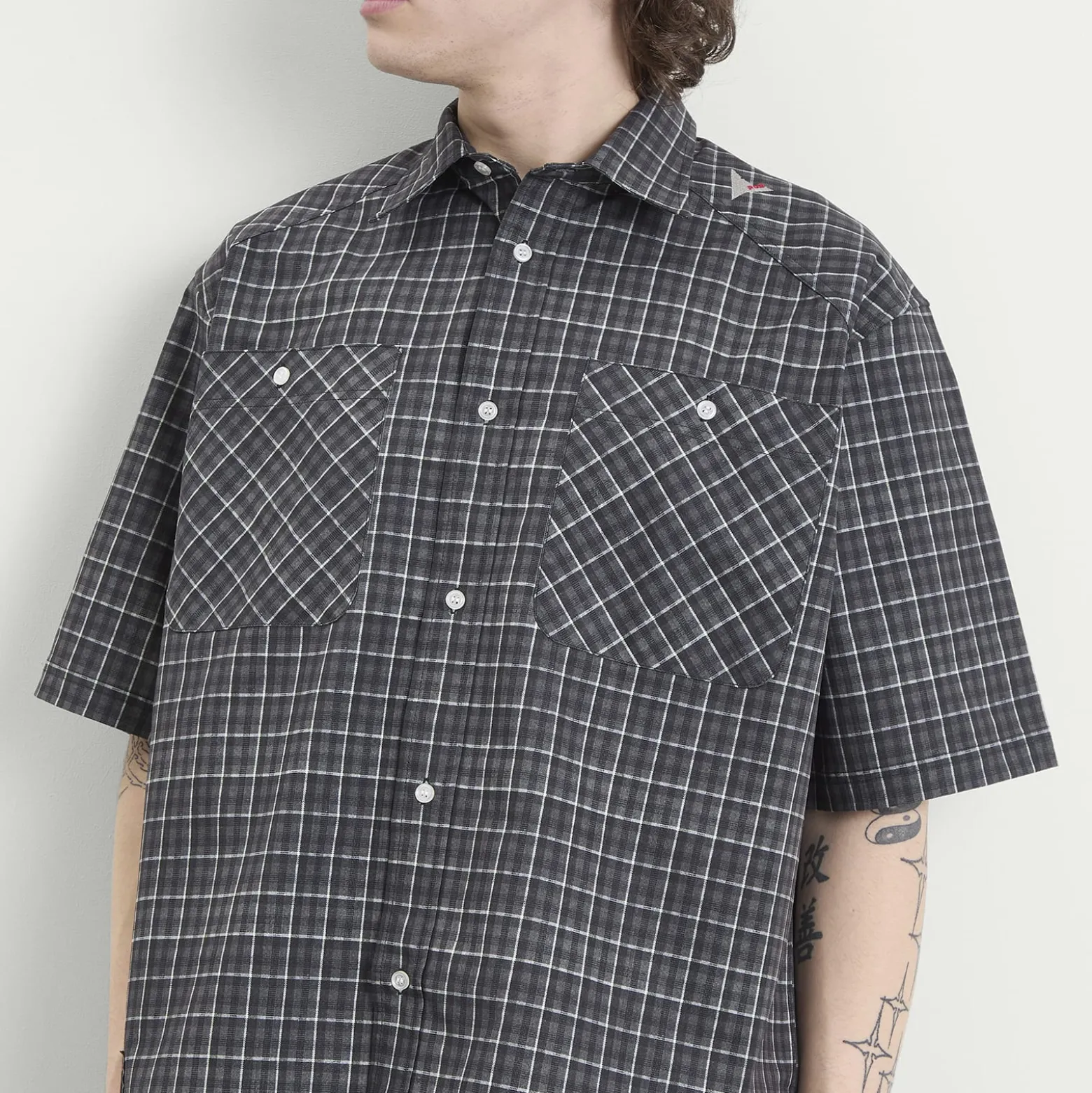 ROA Aair Floweave Printed Check Short Sleeve Shirt