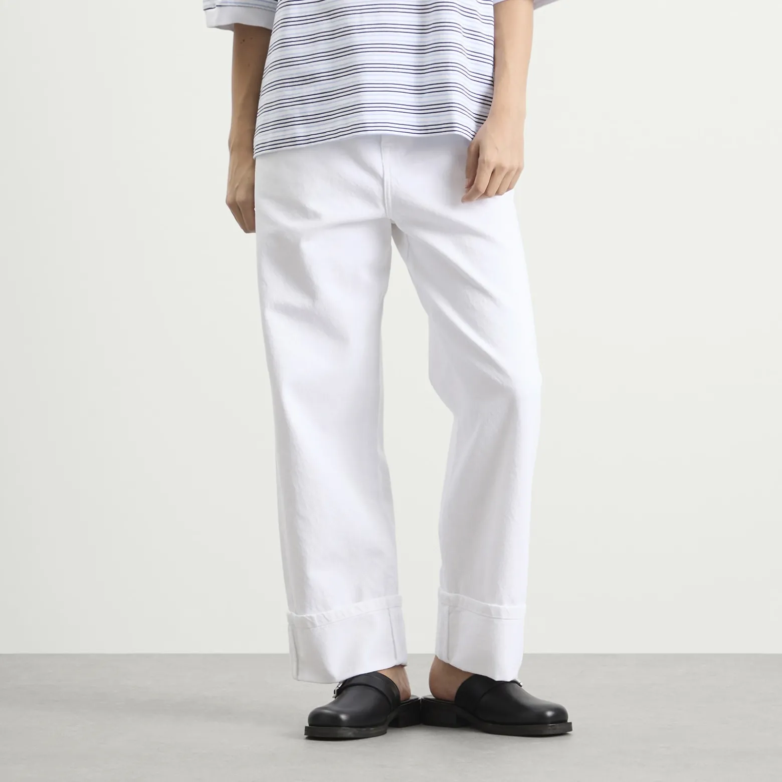 Rohe Baggy fit turn-up denim