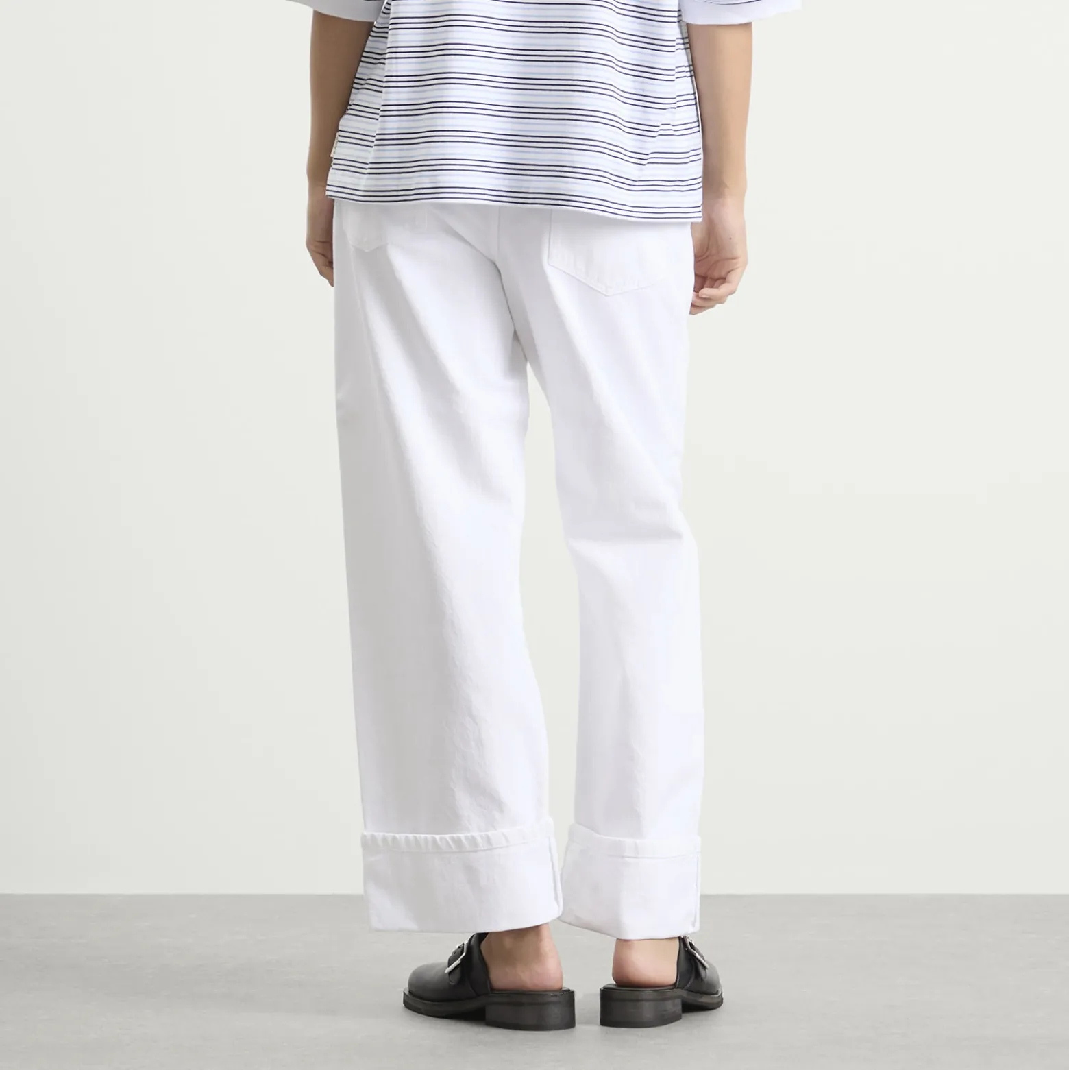 Rohe Baggy fit turn-up denim