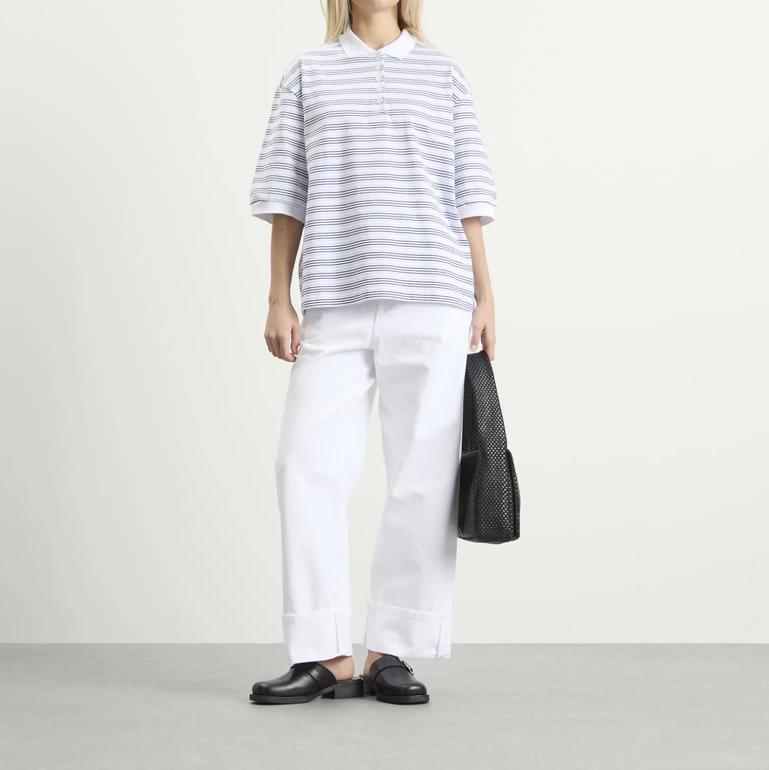 Rohe Baggy fit turn-up denim