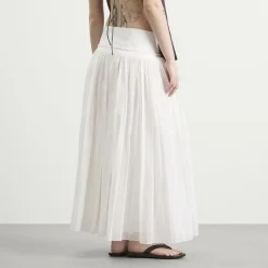 Rohe Pleated cotton muslin skirt