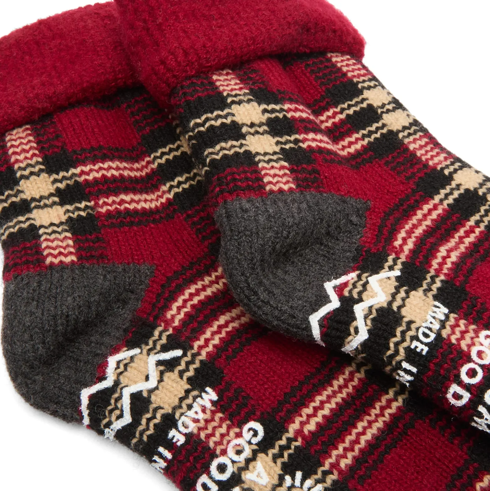 RoToTo Check Comfy Room Sock