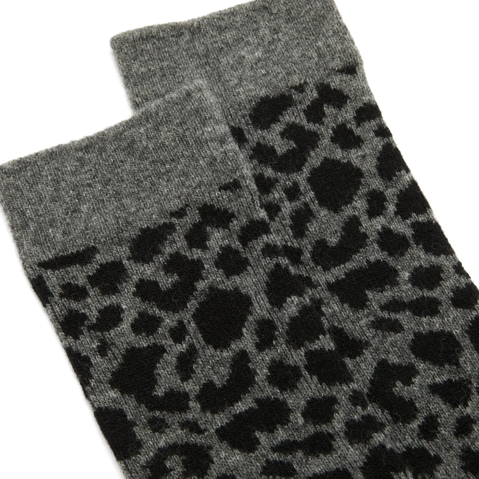 RoToTo Leopard Pattern Merino Sock