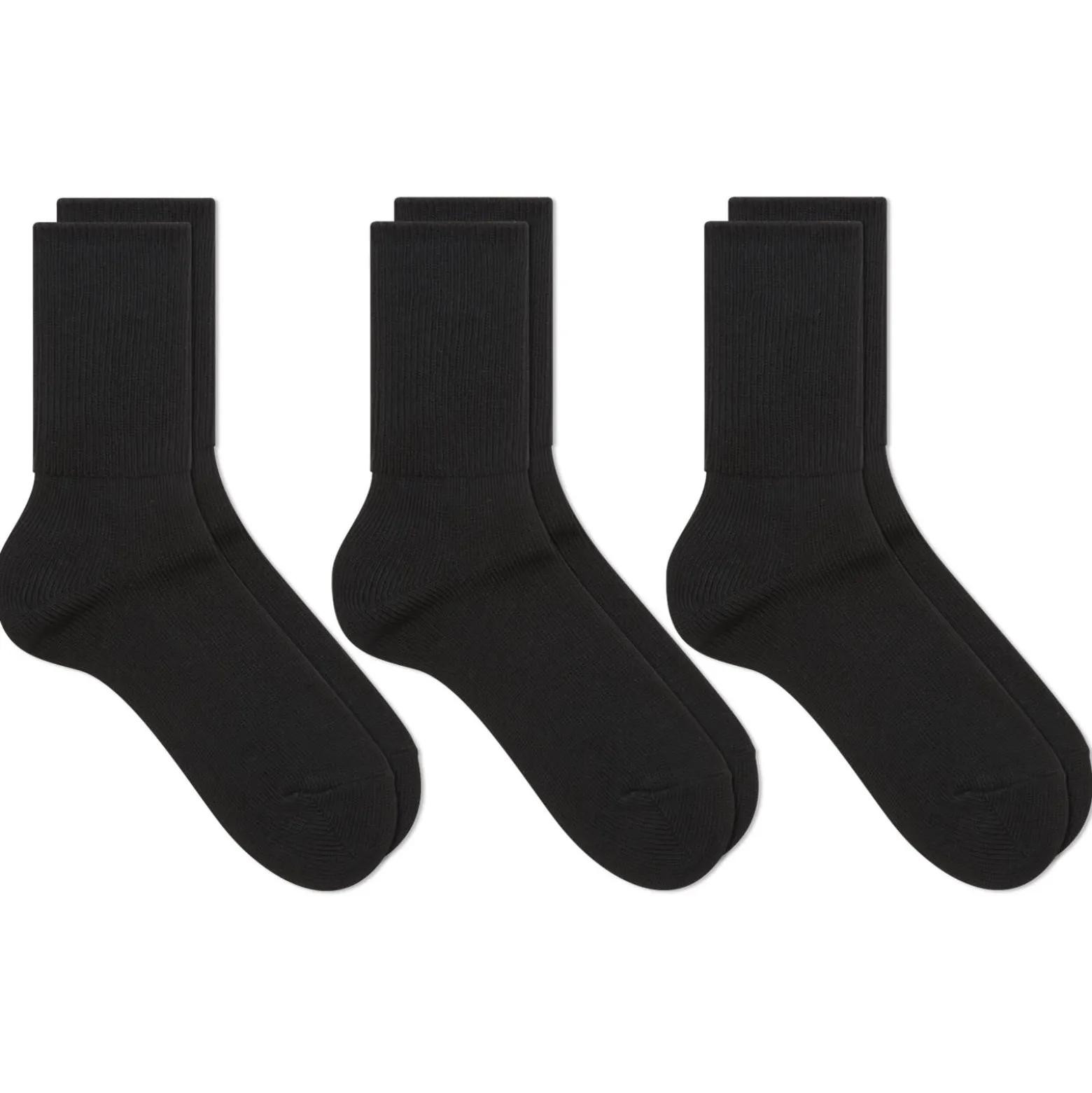 RoToTo Organic Daily Ribbed Crew Sock - 3 Pack