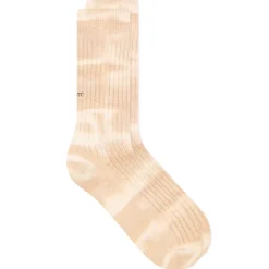 RoToTo Tie Dye Ribbed Crew Sock