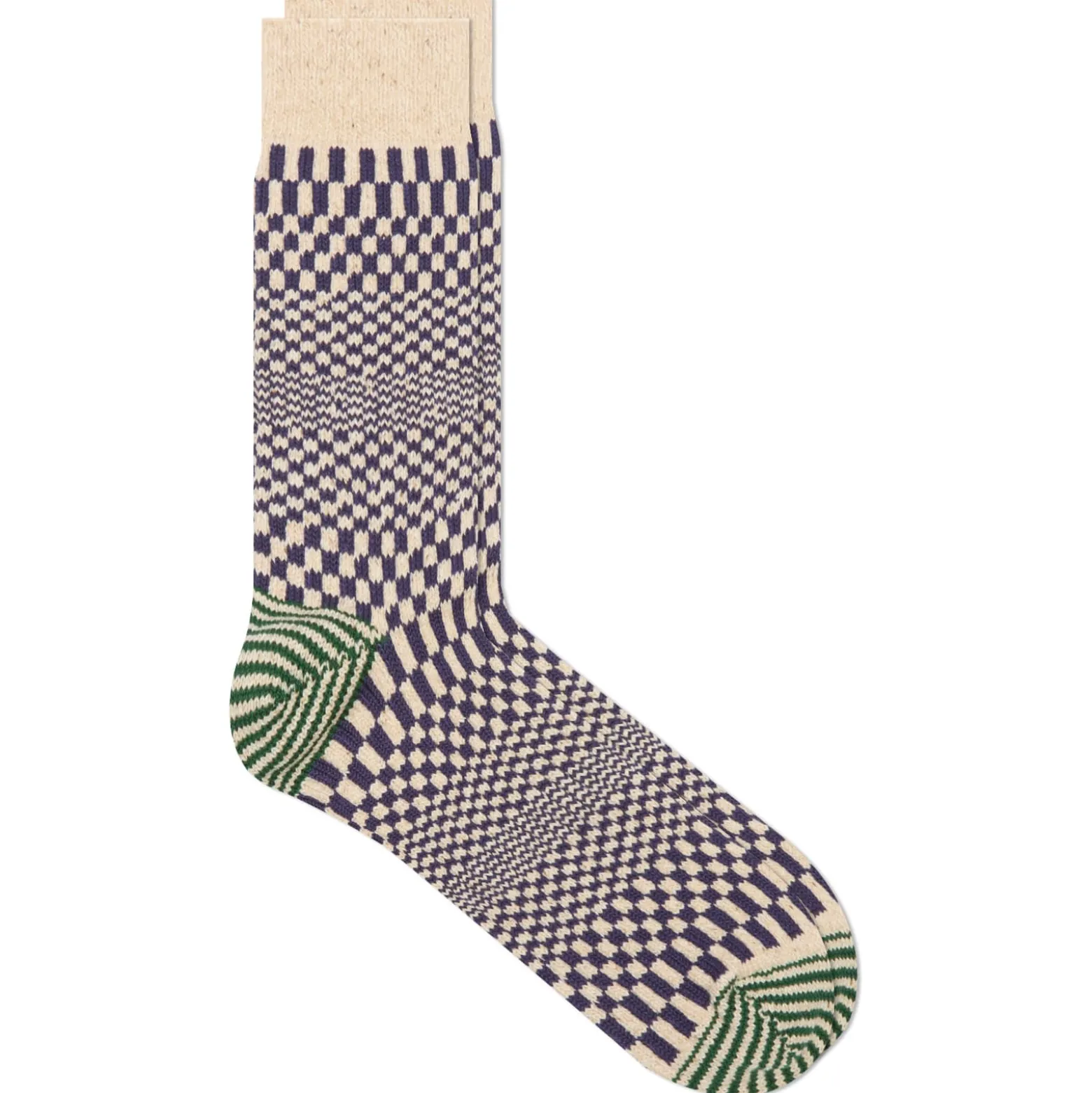 RoToTo Warped Checker Crew Sock