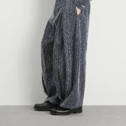 Sage Nation Box Pleat Needle Punch Denim Jeans