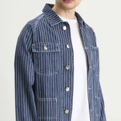Service Works Pinstripe Denim Coverall Jacket