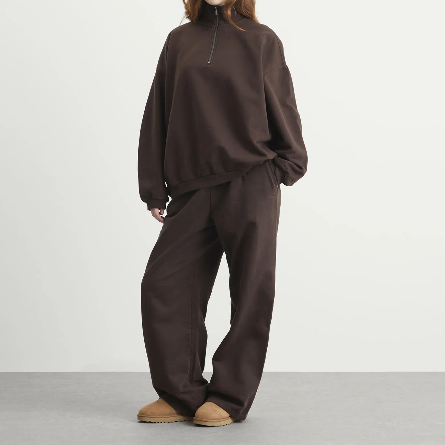 SKIMS Boyfriend Fleece Slouchy Turtleneck Pullover