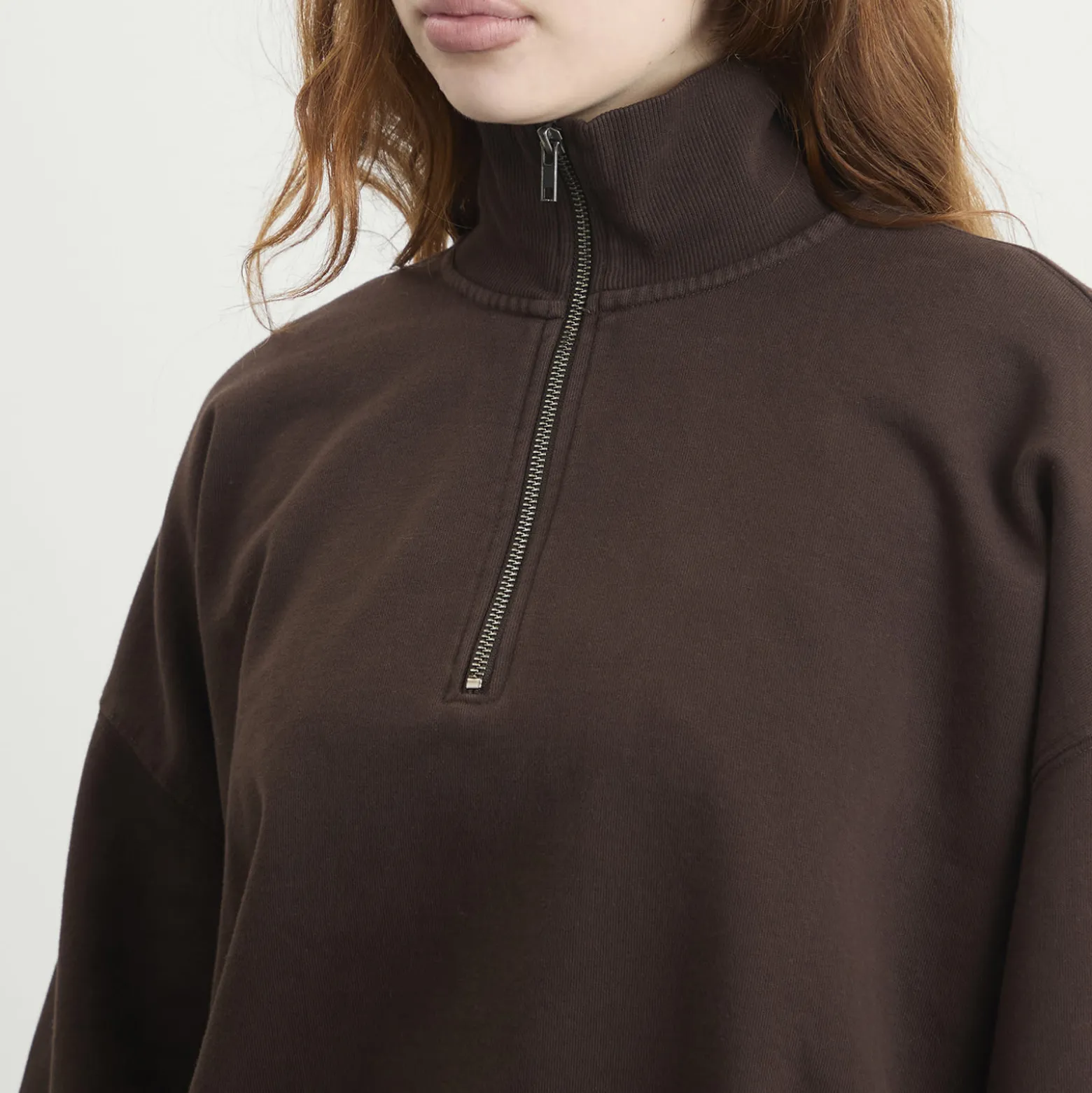 SKIMS Boyfriend Fleece Slouchy Turtleneck Pullover