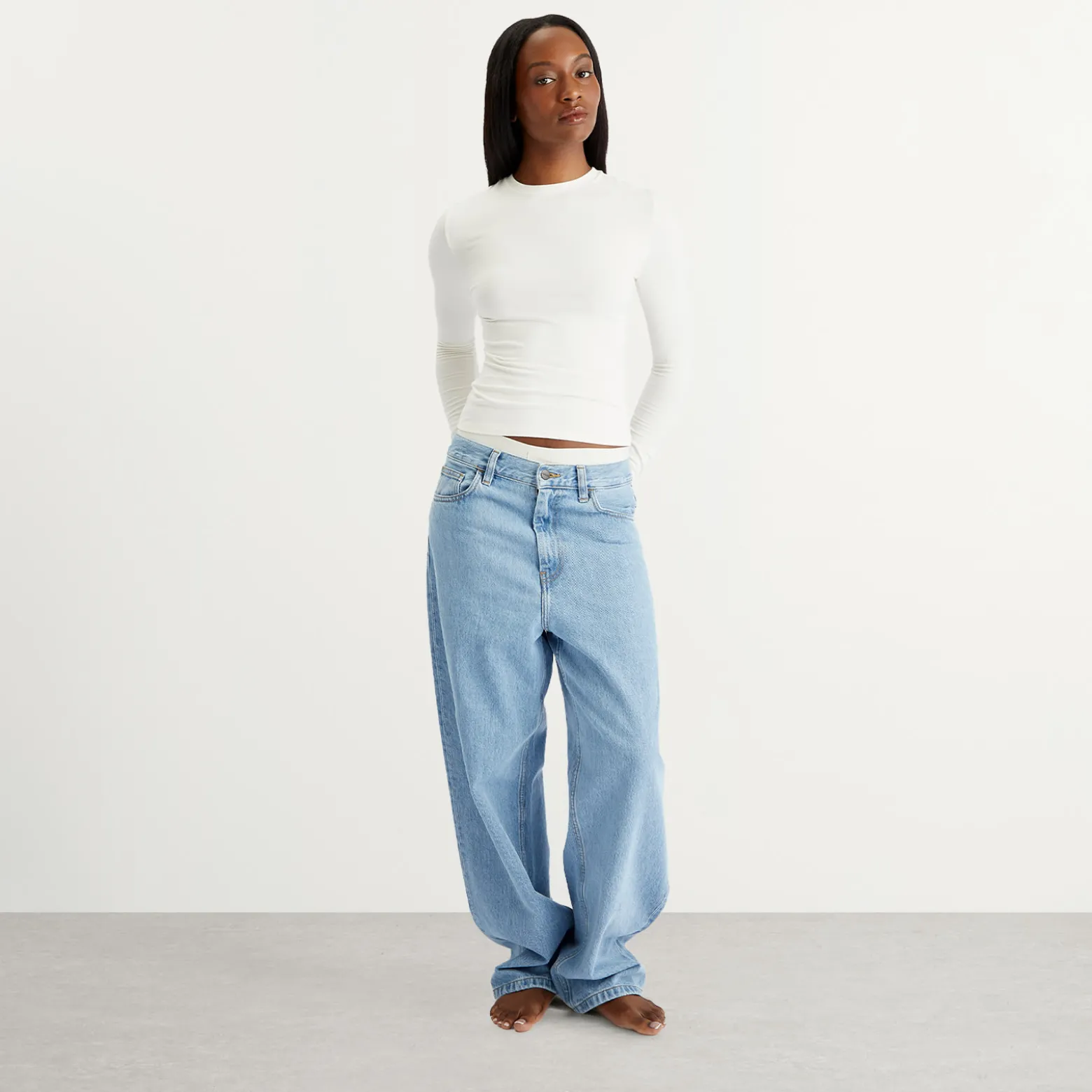 SKIMS Cotton Jersey Long Sleeve T-Shirt