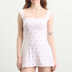SKIMS Pointelle Cap Sleeve Mini Dress