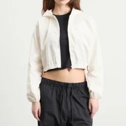 SKIMS Sateen Crop Zip Up Jacket