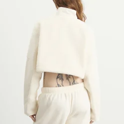 SKIMS Teddy Funnel Neck Cropped Jacket