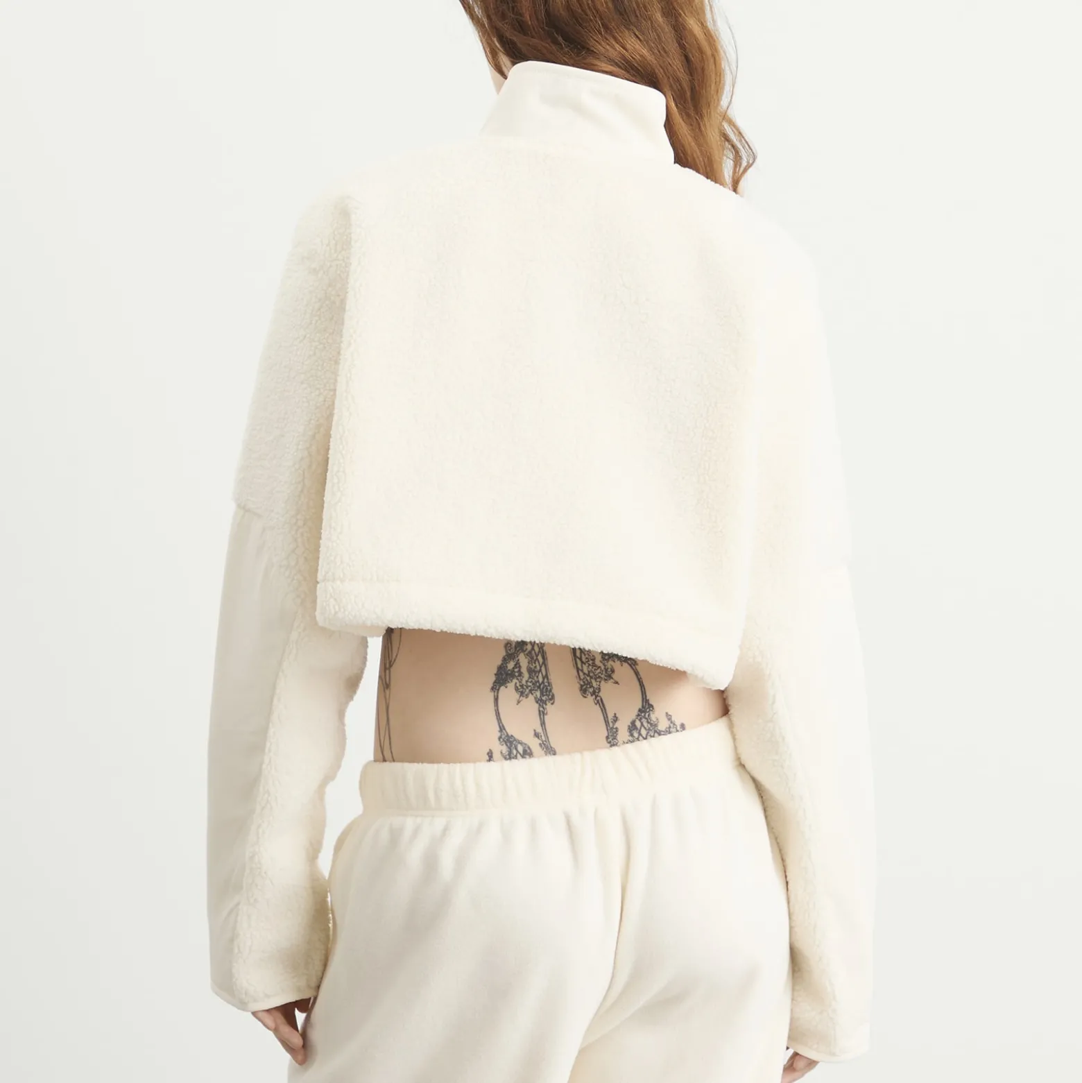 SKIMS Teddy Funnel Neck Cropped Jacket